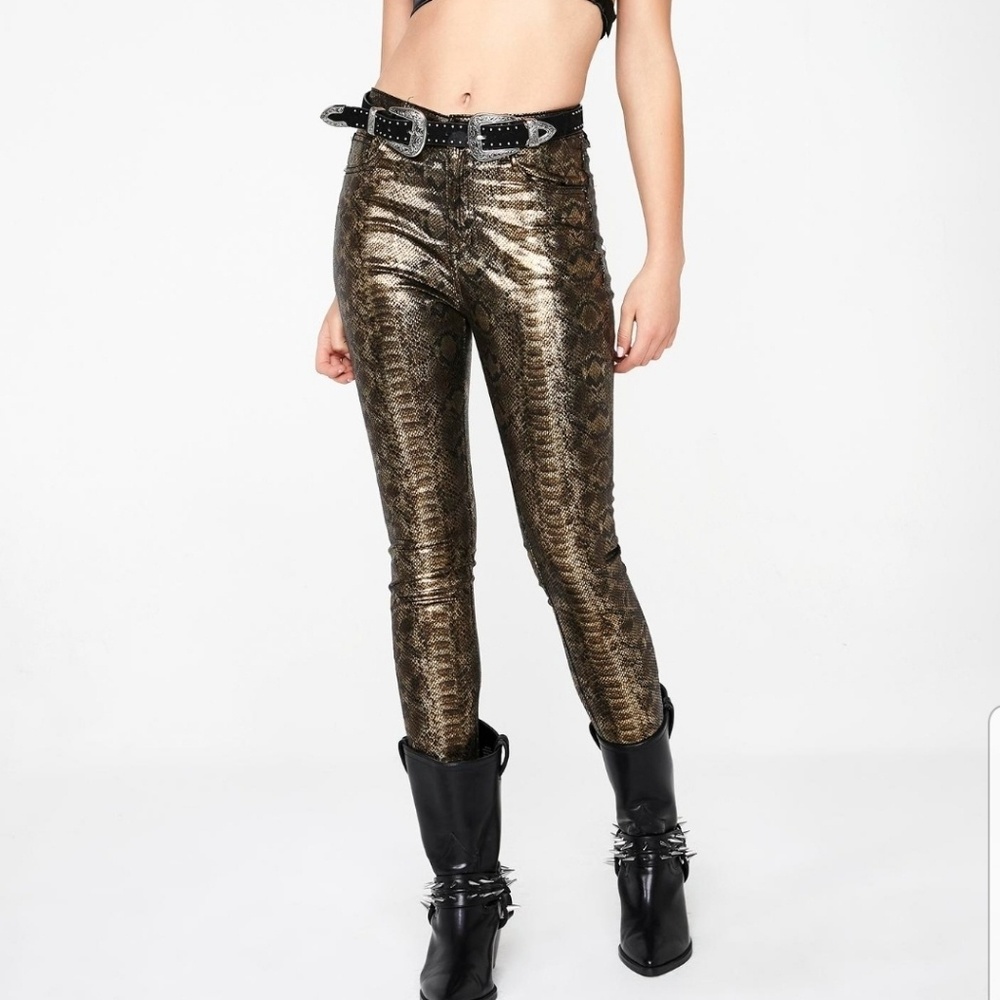 Momokrom gold snakeskin metallic pants